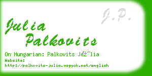 julia palkovits business card